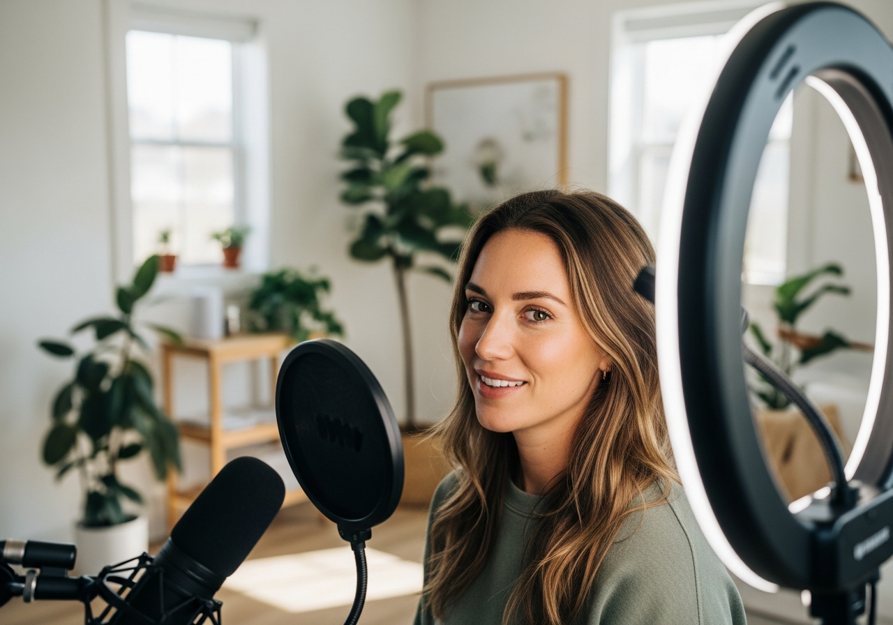 Wellness creator in their element — authentic, bright, energised